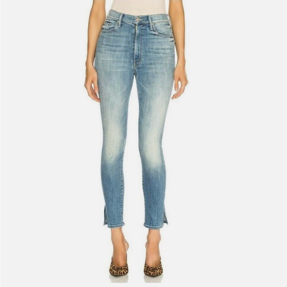 MOTHER The Swooner Ankle Slice Jeans Size 25 Lemonade & Lies Light Wash Denim